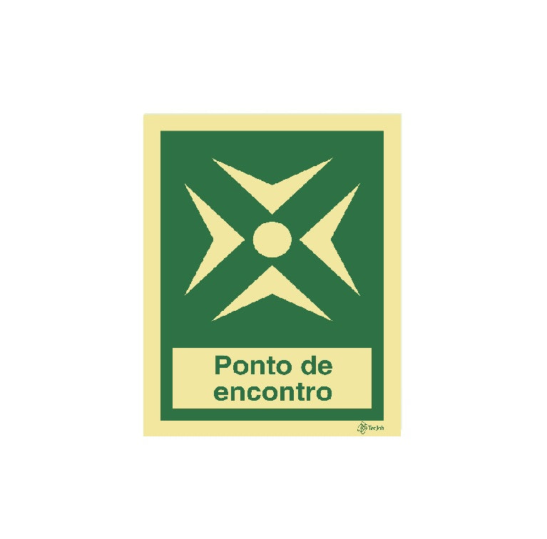 Sinal Ponto de Encontro - Fotoluminescente 200x300mm
