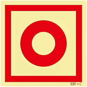 Sinalética Botão de Alarme - 150x150mm PVC Fotoluminescente