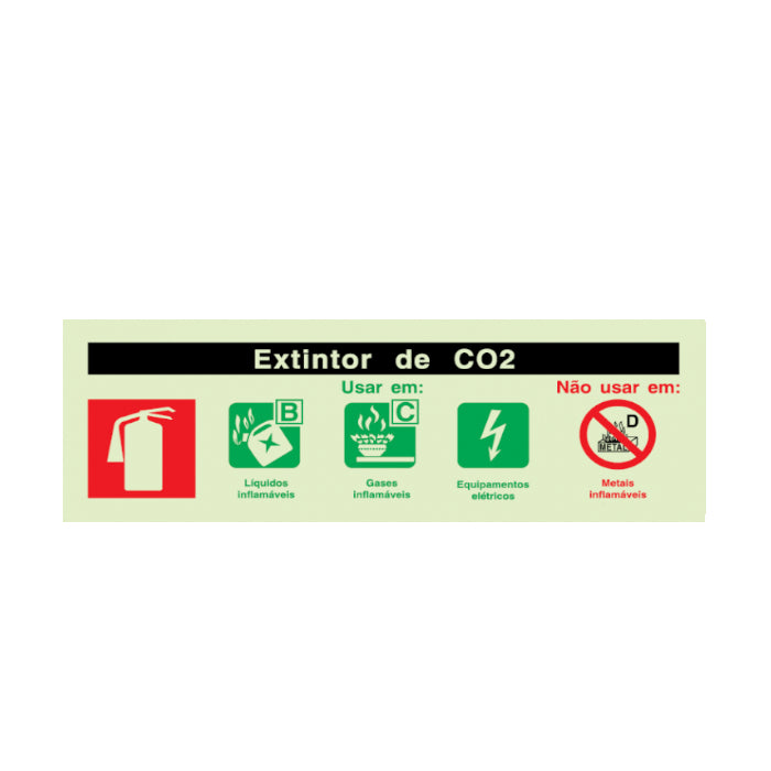 Sinalética Agente Extintor CO2