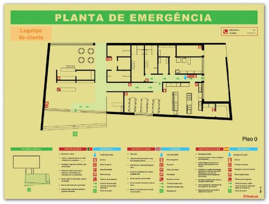 Planta de Emergência 420x297 mm (A3) - Apoio ao cliente disponível !